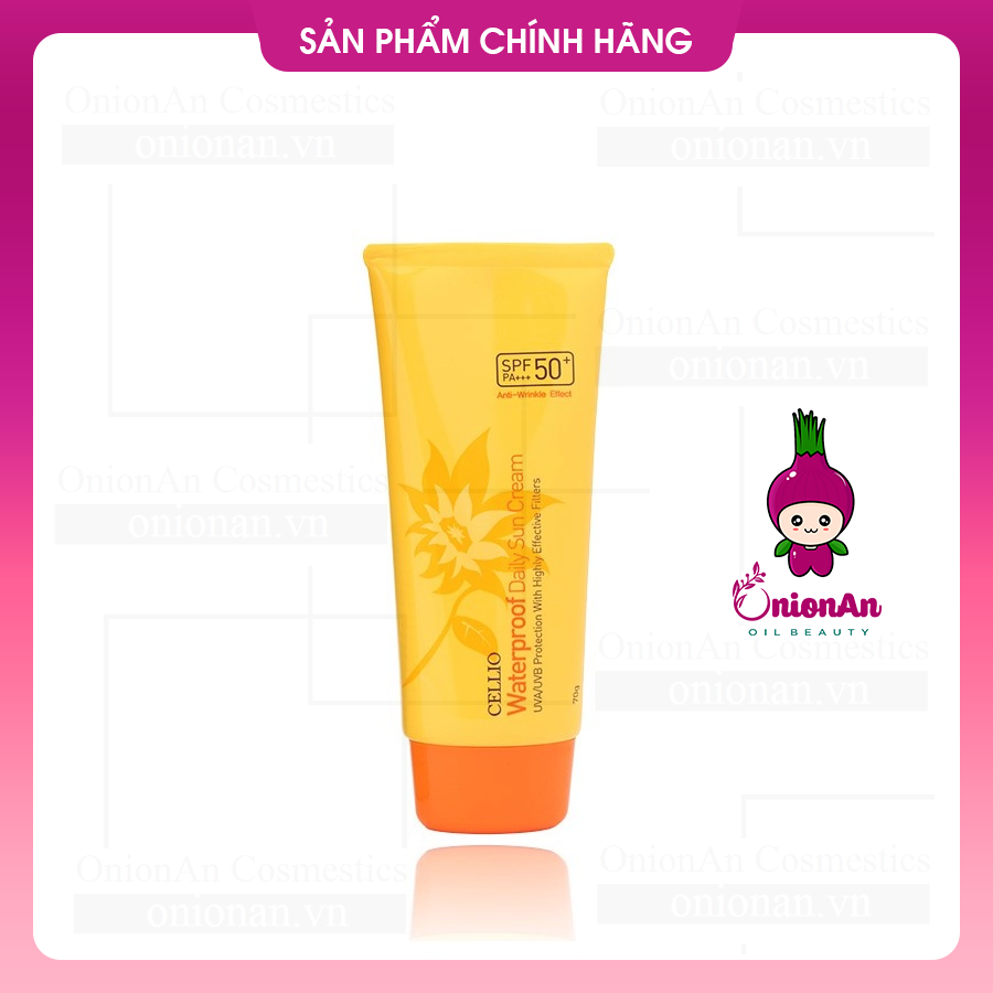 Kem Chống Nắng Cellio Collagen Whitening Sun Cream SPF50+ PA+++ (Vàng)